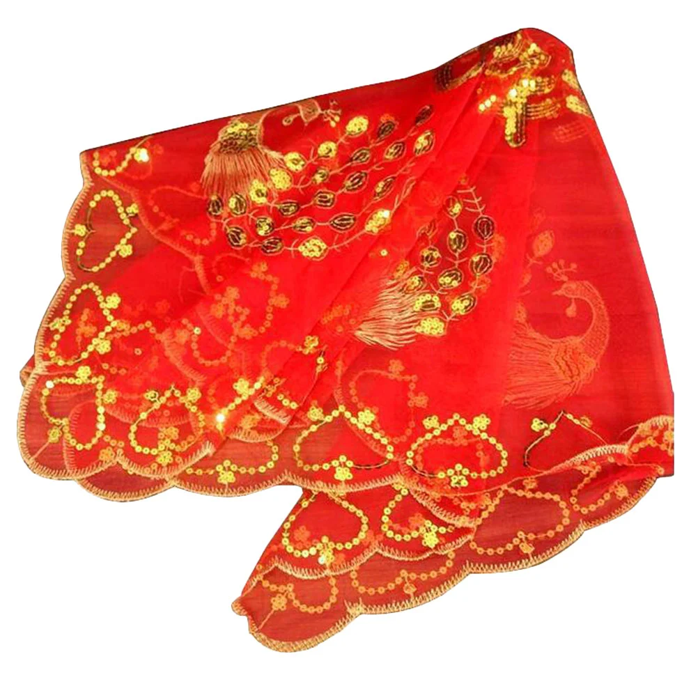 Véu de noiva hijab vermelho para casamento, para decorar renda chinesa, confortável, clássico, mantilla