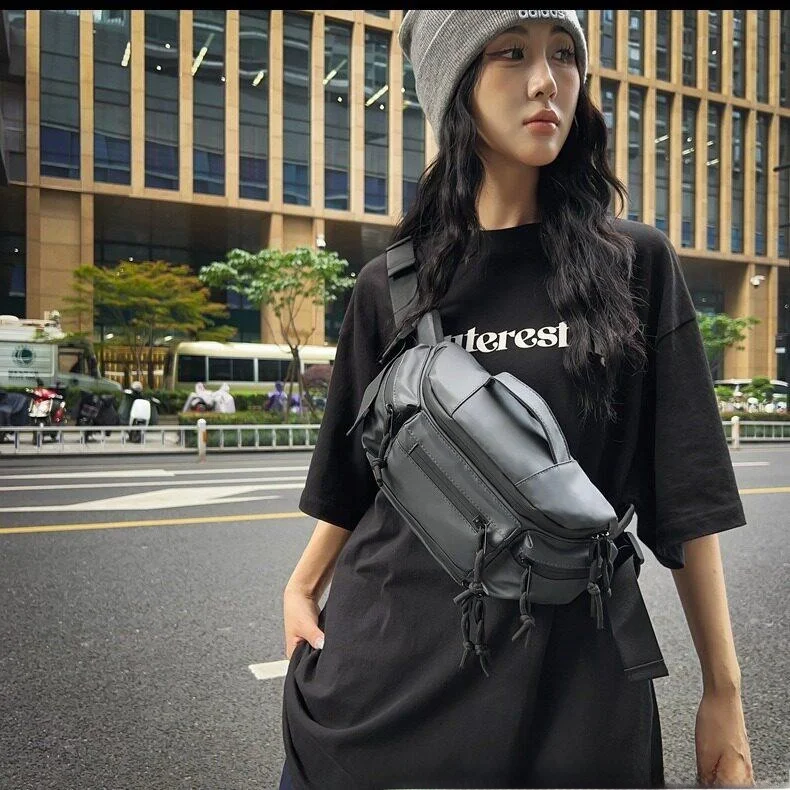cool-dark-motorcycle-chest-bag-riding-climbing-trendy-college-students-shoulder-crossbody-waist-bag-women's-street-style