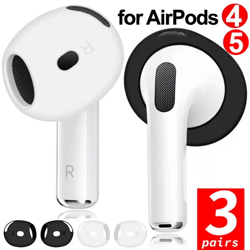 Für AirPods 4 5 Weiche Silikon-Ohrstöpsel Rutschfeste Kopfhörer-Hüllen Ohrabdeckungen Schutz für Apple AirPods 5h 4. Generation
