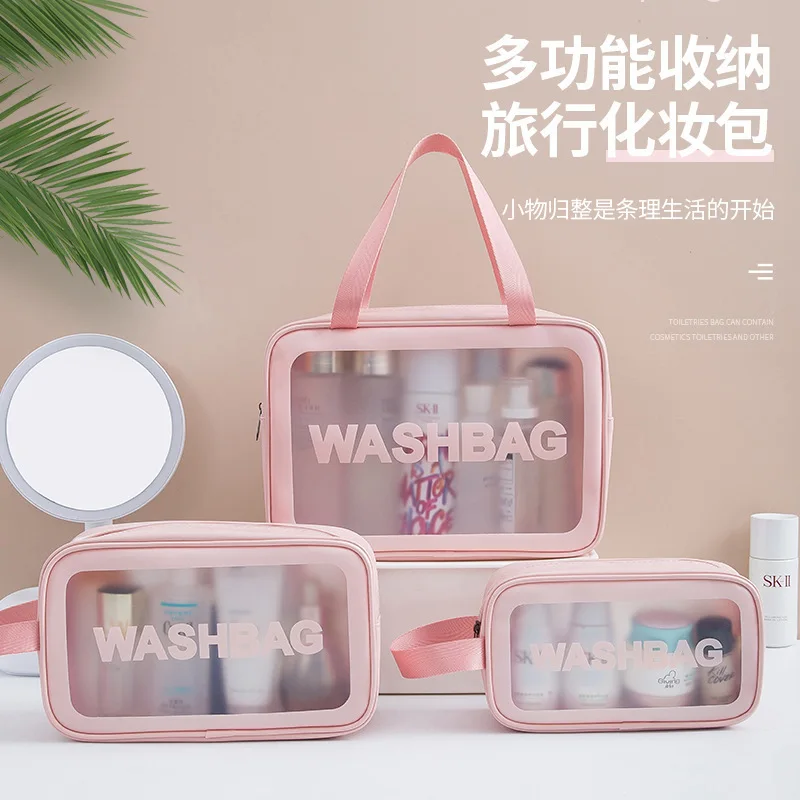 Waterproof Portable Travel Wash Bag Female Transparent Makeup Storage Pouch Large Capacity Cosmetic Organizer Beauty Girls Case