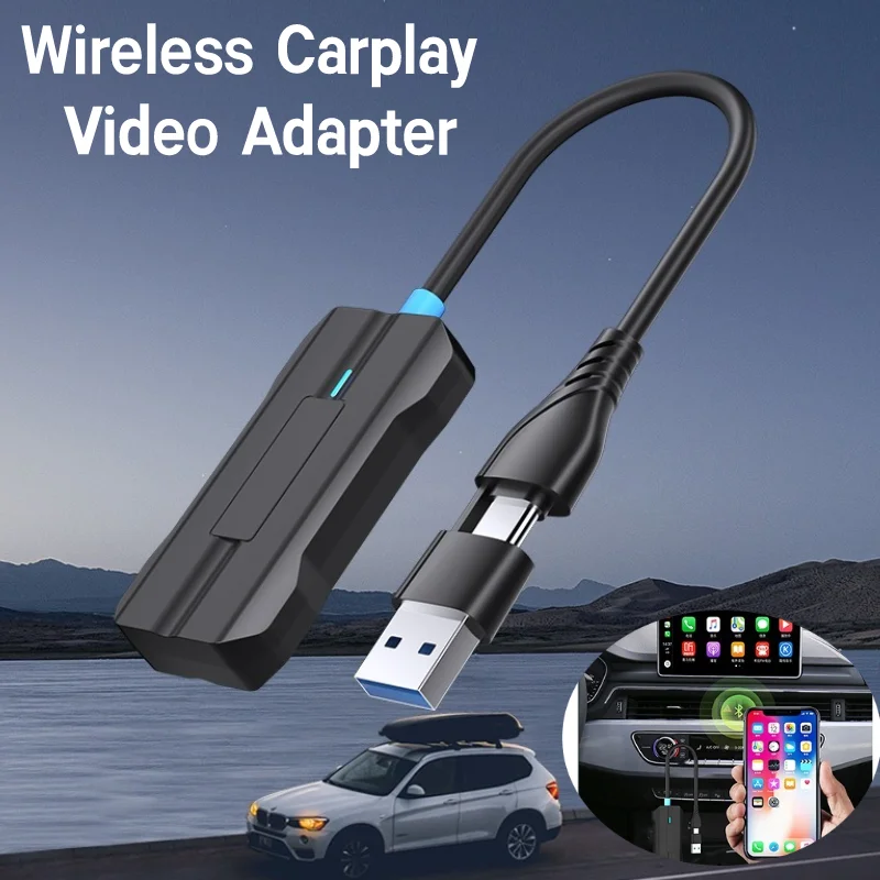 NEW Wireless Carplay Auto Adapter for iphone Smart Plug And Play Universal For VW Toyota Nissan Honda Ford Benz