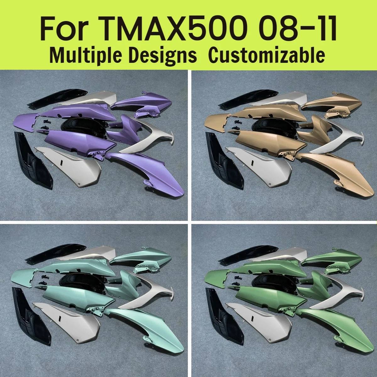 

TMAX500 2008-2011 ABS Fairings for Yamaha T-MAX500 08-11 Prime Motorcycle ABS Injection Bodywork Fairing Kit