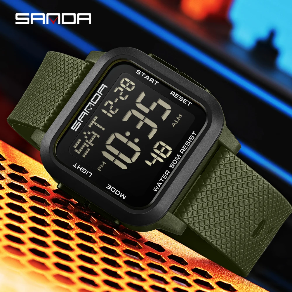 SANDA 新しいファッショナブルな防水メンズデジタルアウト - Luxury Watch Shop のレビューと価格