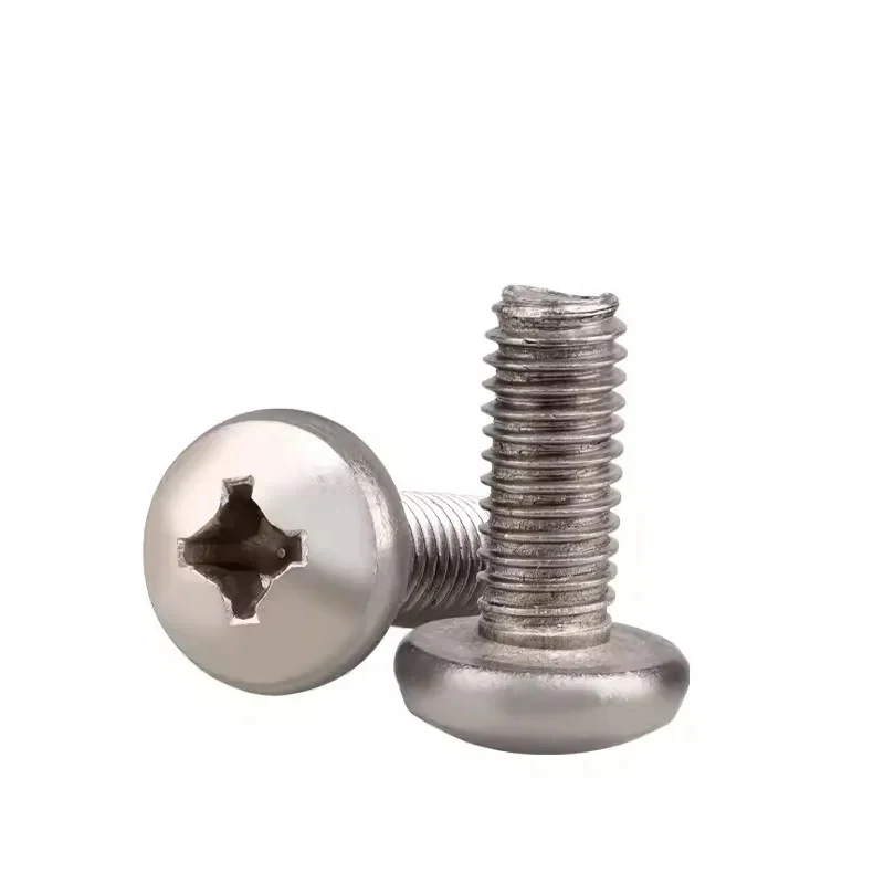 M1-M4 TA2 Pure Titanium Pan Head Cross Recessed Screws / Phillips Drive Titanium Machine Screws for Electronics & Medical Device