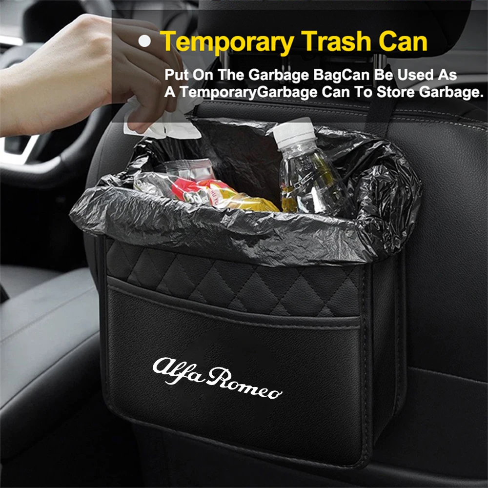 Multifunctional portable PU Leather car seat storage organizing bag Suitable for Alfa Romeo Giulietta GT 159 147 156 Mito Brera