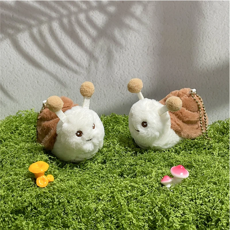 10cm Snail Plush Keychain Cartoon Animal Doll Pendant Ins Style Cross-Border Small Pendants for Keychains