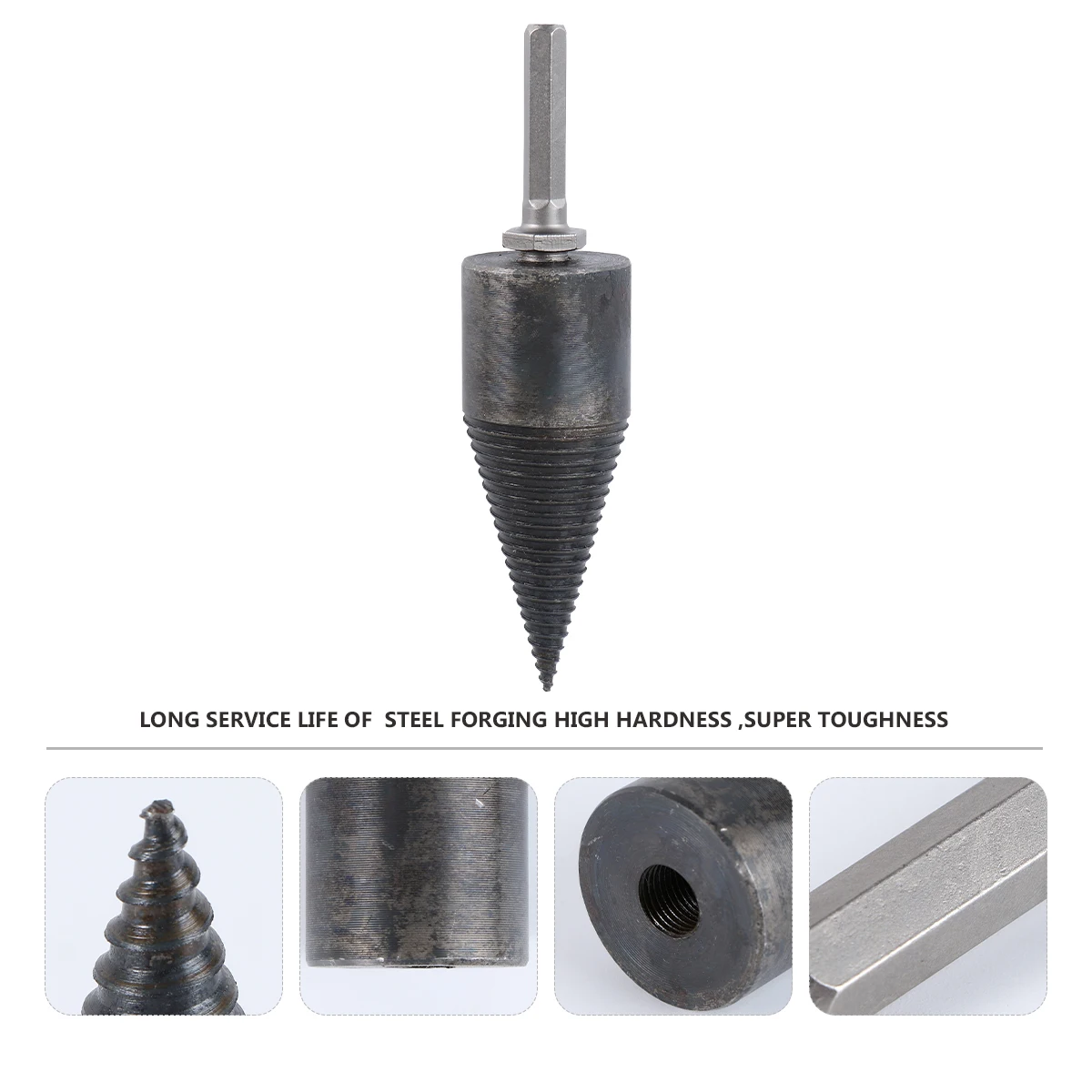 32 مللي متر مقبض سداسية تقسيم الخشب الكهربائي لحفر المطرقة الكربون الصلب قطعة واحدة صلابة مخدد تصميم مضاد للانزلاق #1