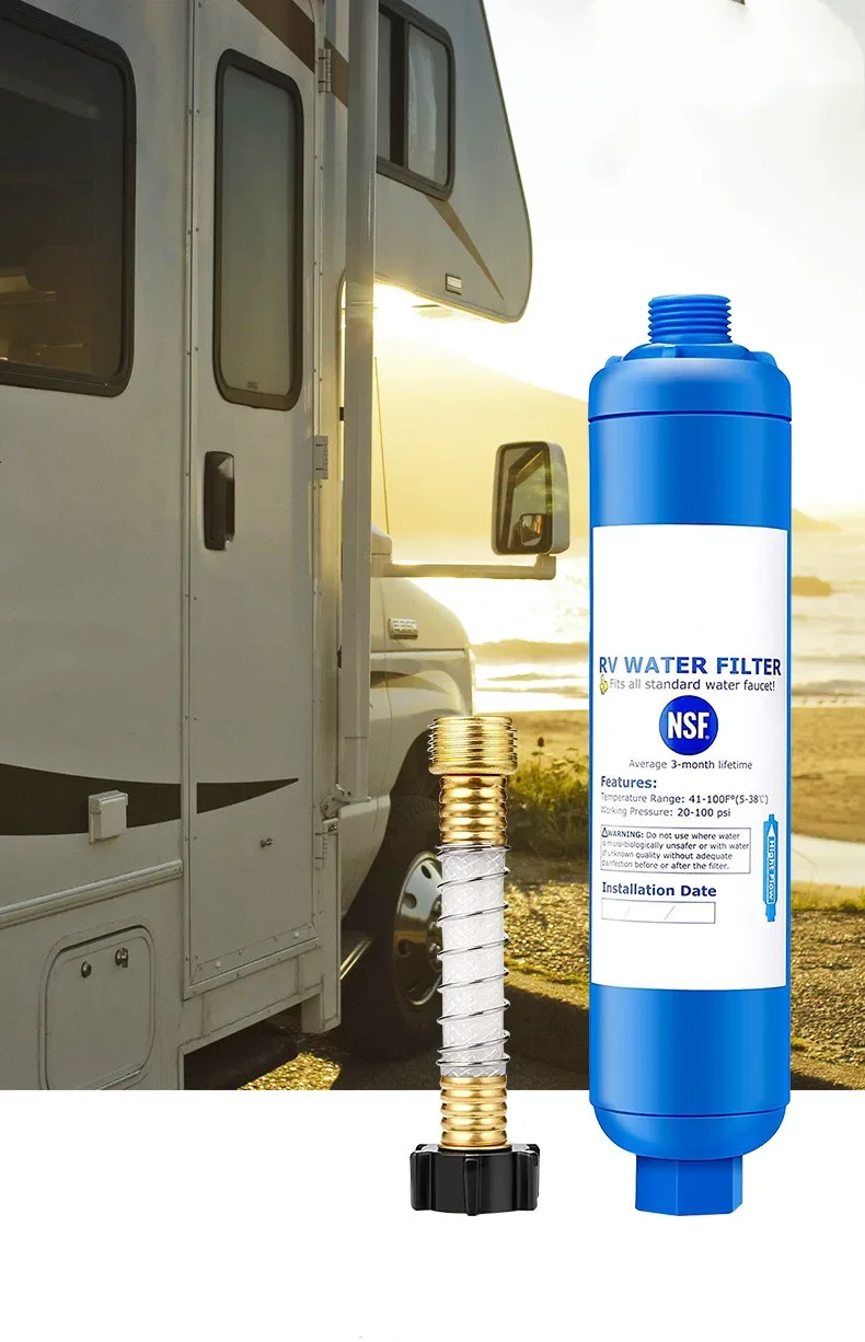 RV Inline Water Filter, NSF Certified, Reduces Chlorine, Bad Taste&Odor, Dedicated for RVs, 1 Pack image 2