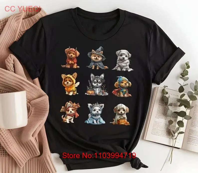 Cute Holloween Puppies in a Row Shirt, Holloween Puppies Tshirt