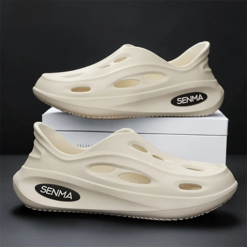Zuecos Deportivos Antideslizantes para Hombre, Verano, Suela Suave, para Uso en Exteriores, Pantuflas Senma, Calzado Plano In...