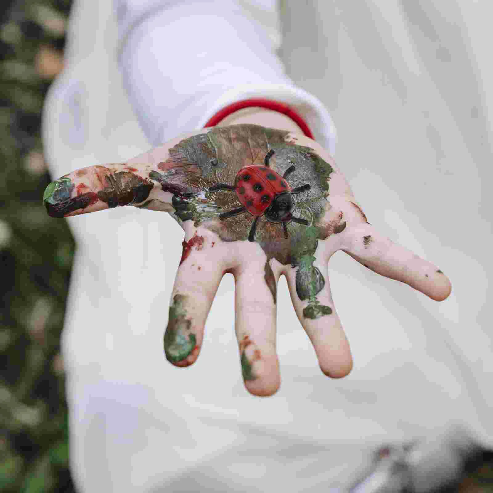 30 Pcs Props Pvc Simulation Ladybug Toddler Model Toys Bugs 400X350X100CM Plastic Lifelike Models Photo