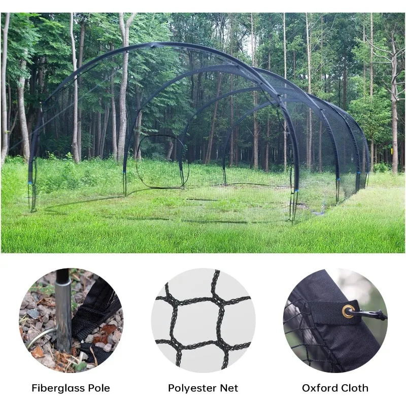 Pro 20FT 30FT Baseball Batting Cage Net and Frame, Cage Netting for Pitching Training in The Backyard home.