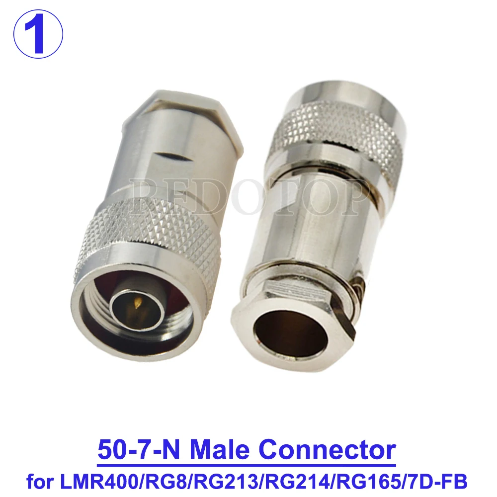 10Pcs/Lot RG-213 LMR400 N/UHF/BNC/TNC/QMA/SMA 50-7 Connector Clamp Solder for RG8 RG213 RG165 LMR400 7D-FB RF Coaxial Cable