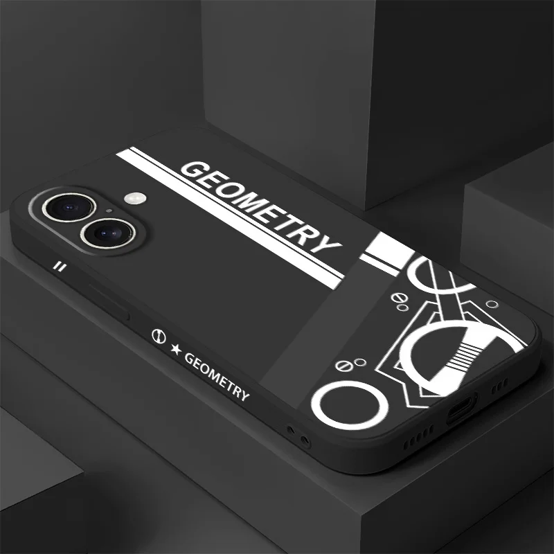 

Small Square Phone Case For iPhone 16 16e 15 14 13 12 11 X XR XS Plus Pro Max Mini Silicone Cover