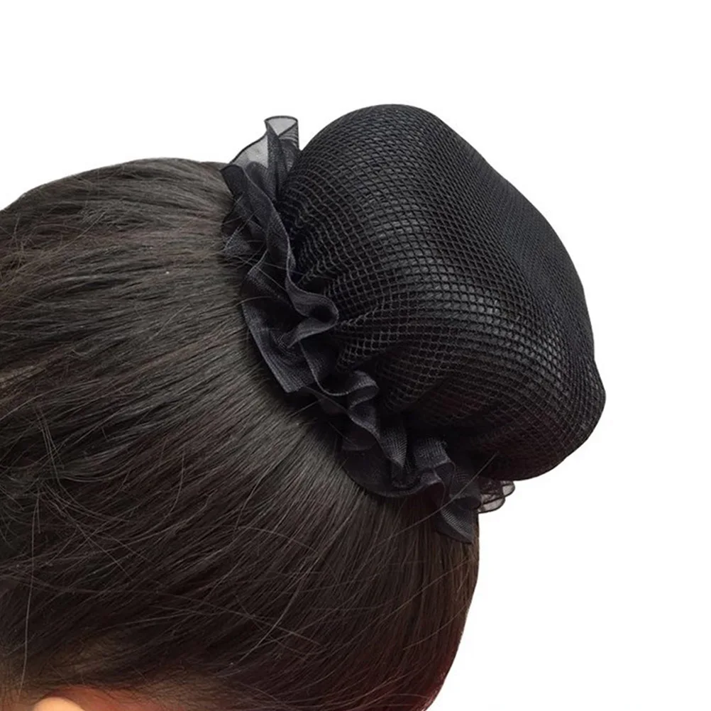 

20pcs Lace Hair Snood Bun Cover Women Durable Lightweight Invisible Hairnet Elastic Bun Holder For Dance Gym Office Use