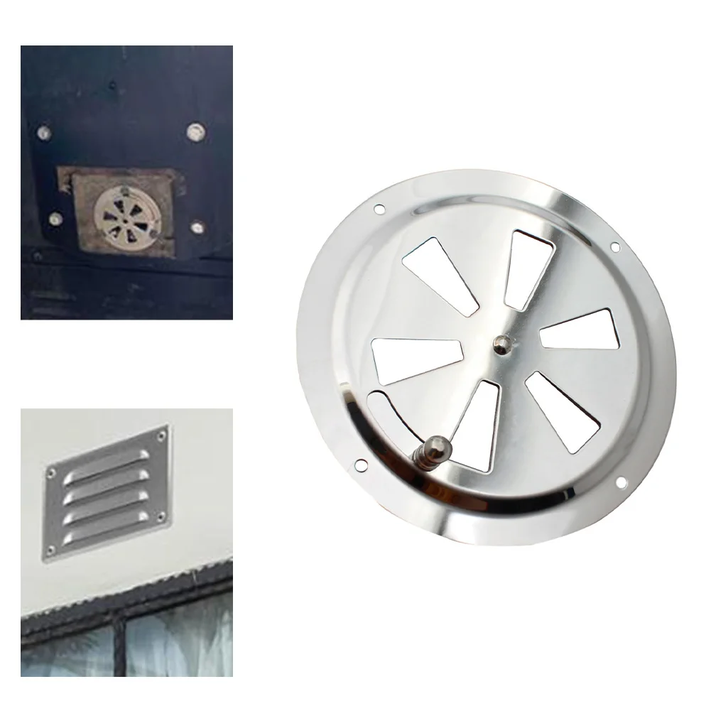 5/6in Stainless Steel Ventilation Plates Opening Ventilation Panels Adjustable Air Vent Grille Round Ducting Ventilation Grilles