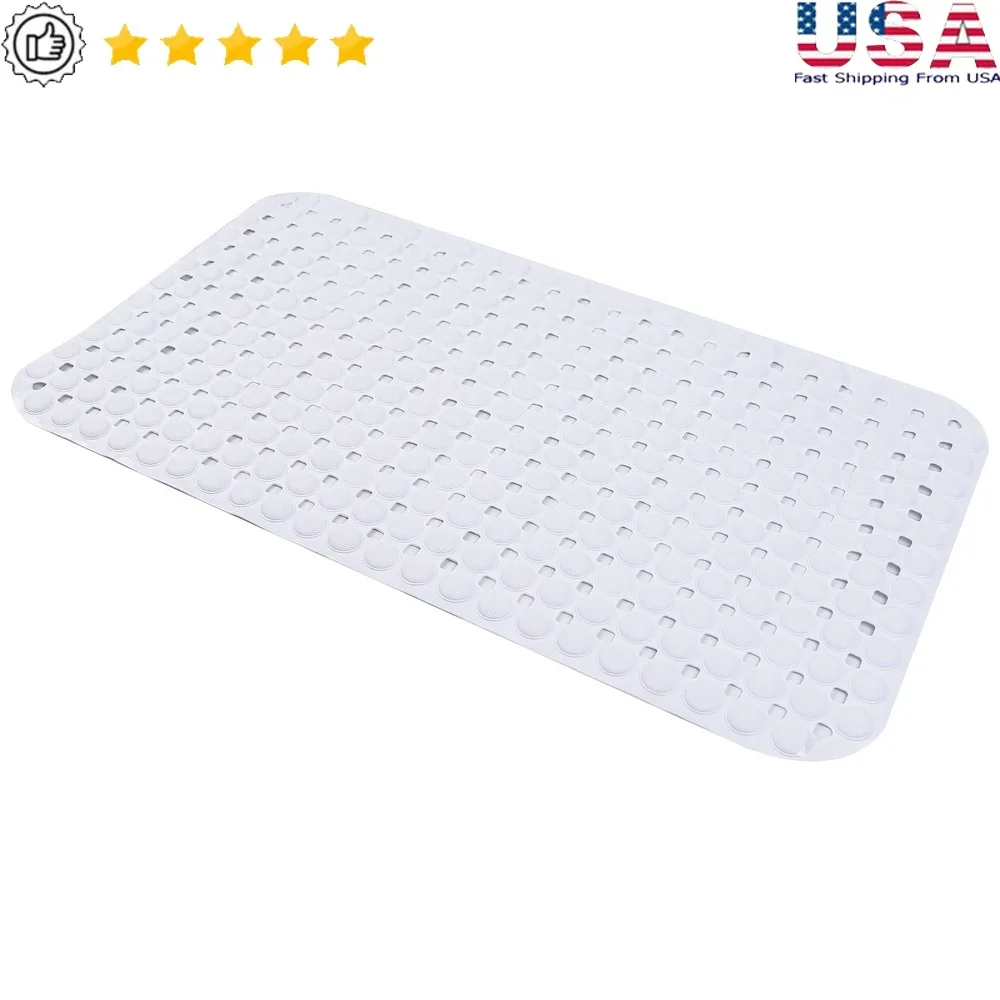 

Durable Antimicrobial Air Pocket Bubble Bath Mat with Suction Cups Non-Textured Surfaces Comfortable Shower Relaxation 14x26