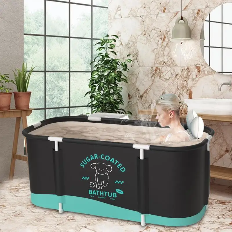 Foldable Bathtub For Adults Ice Bath Tub 45.3x23.6x19.7 Inch Foldable Bathtub Hot Bathtub Ice Bath Tub Separate Family Bathroom