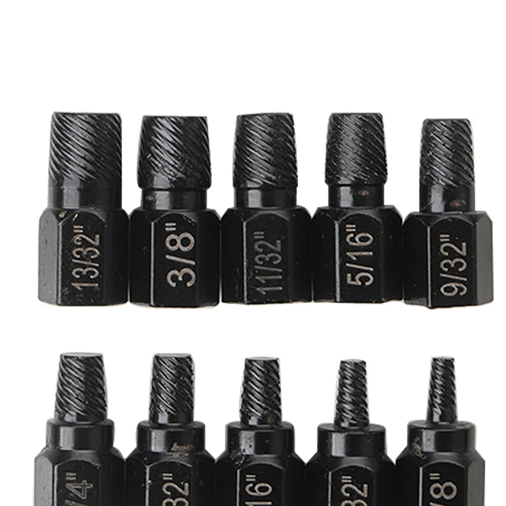 

5PCS Imperial Black Broken Head Screw Extractor Multi Key Sliding Thread Damaged Screw Removal Tool Set