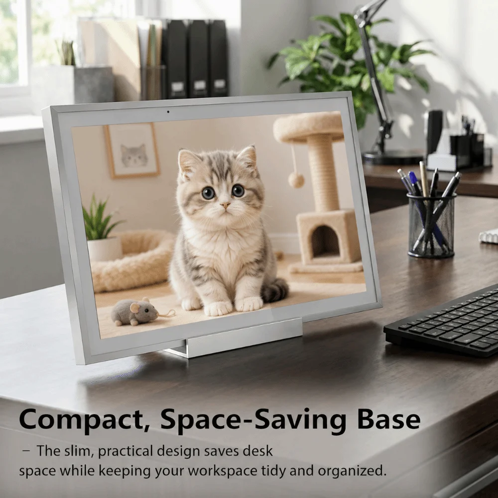 Non-Slip Base Desktop Stand Tool-Free Setup Sturdy Calendar Mount Widened Base Space-Saving Stable Base Stand Desk Setup