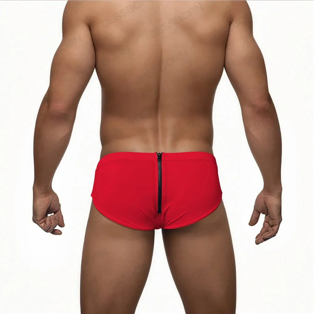 Maiô triangular com zíper traseiro, sexy, cor sólida, primavera quente, moda, cintura baixa, abertura de bunda