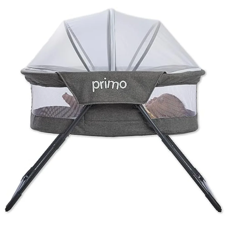 

Cocoon Deluxe Folding Travel Bassinet Heather Gray - Lightweight Baby Bed and Portable Bassinet with Removable Mesh Canopy Perf