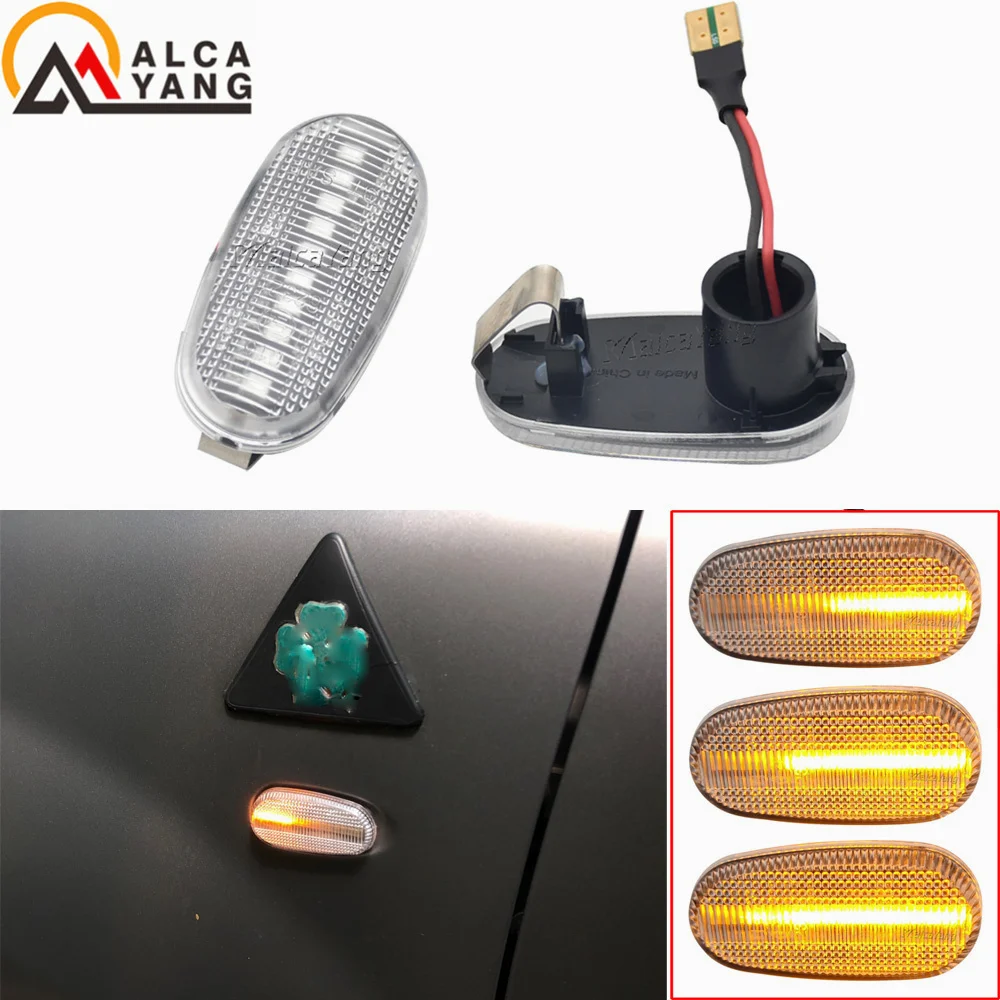 Dynamické LED strana záložka blatník indikátor lehký pro alfa romeo mito 955 pro alfa romeo mito 147 pre-facelift  GT 937 skupina fiat bravo