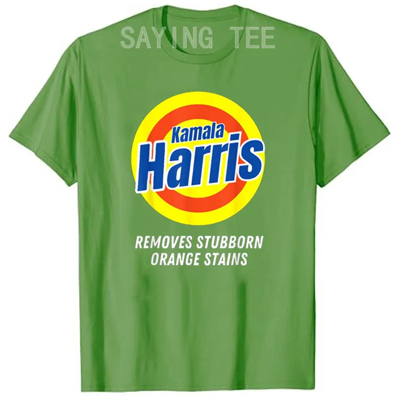 Kamala Harris 2024 Removes Stubborn Orange Stains Humorous T-Shirt Funny Pro Harris Support Fans Tops Short Sleeve Campaign Tees