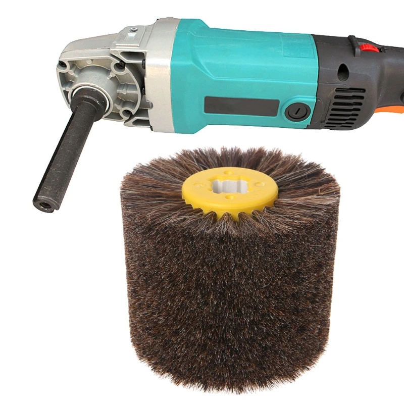 

Deburring Horsehair Round Brush Head Polishing Grinding Buffing Wheel Woodworks