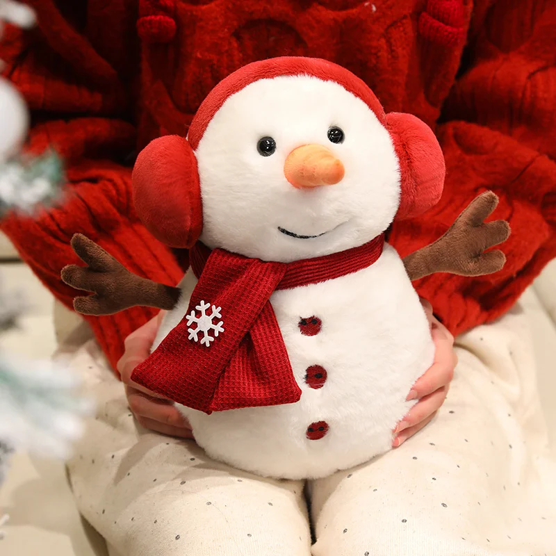 20/28Cm Winter Serie Knuffel Sneeuwpop Pinguïn Pluche Pop Zachte Knuffel Pop Feestelijke Sfeer Decor Kid gift