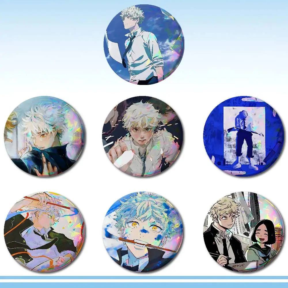 B-Blue P-Period Badges Tinplate Soft Button Pin Brooch Metal Badge Custom Jewelry Accessories Hat Bag Lapel
