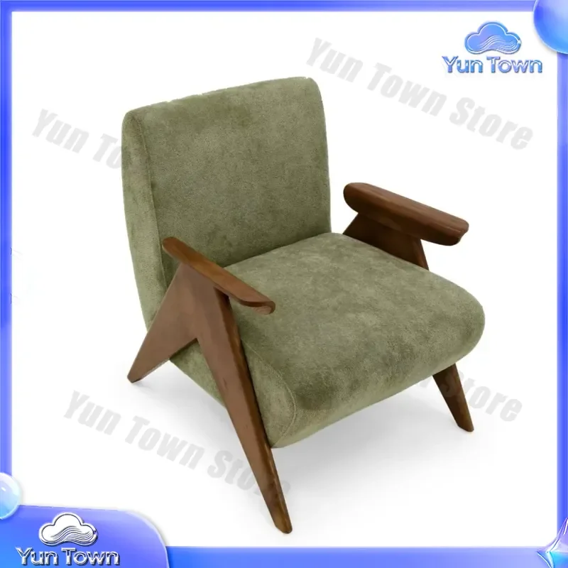 Hot-Selling Olive Green Modular Decorative Chair for HENGJIU HJ84 Luxury Imsh Leisure Chair High-End Velvet Upholstered Club