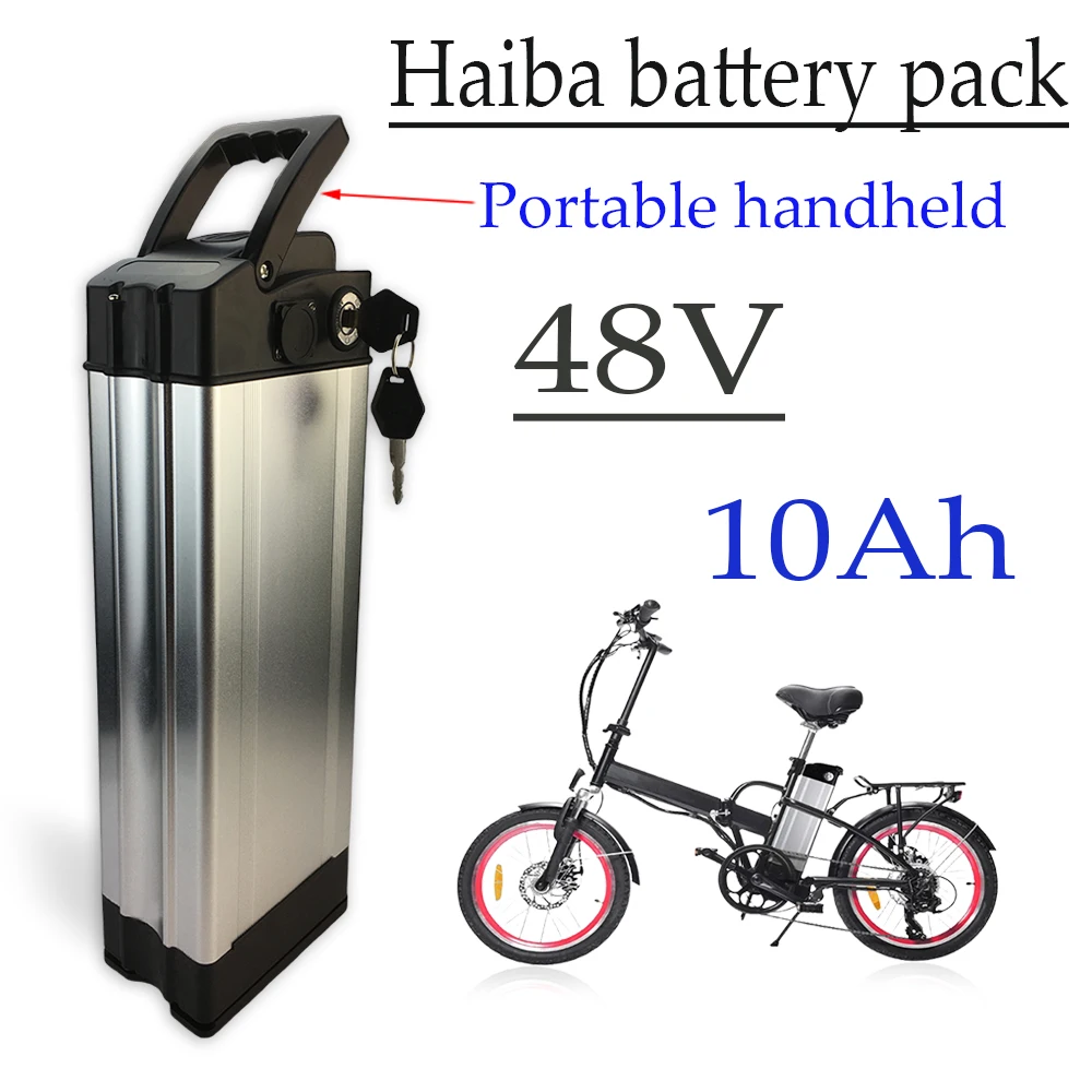 HaiBa 48V electric bicycle Li-ion Battery Pack 10Ah High capacity High power,Long lasting battery life