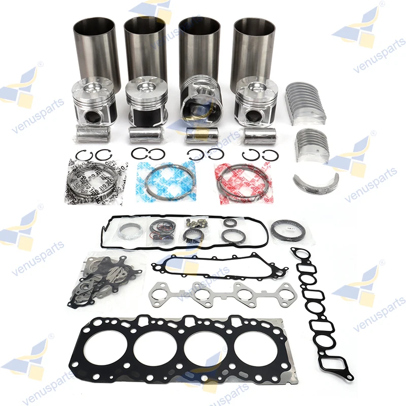 2KD 2KD-FTV Overhaul Rebuild Kit For Toyota Forklift or Hilux For Hiace Piston Rings Cylinder Liner Full Gasket Set Engine Parts