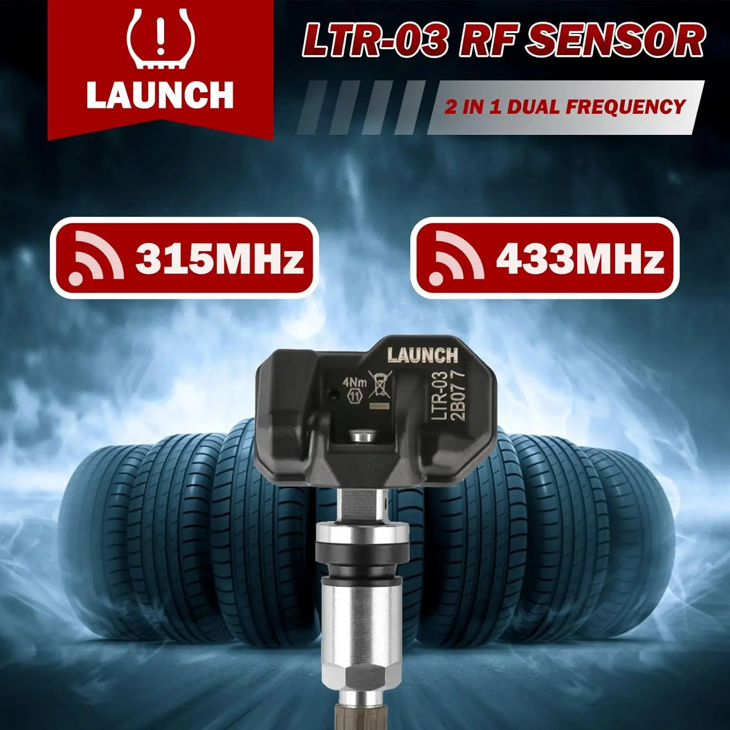 Kit TPMS que incluye 1 herramienta de servicio i-TPMS y 4 sensores TPMS LTR-03