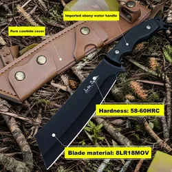 High end aluminum handle small knife, wilderness survival straight knife+sheath, outdoor camping barbecue EDC tool knife