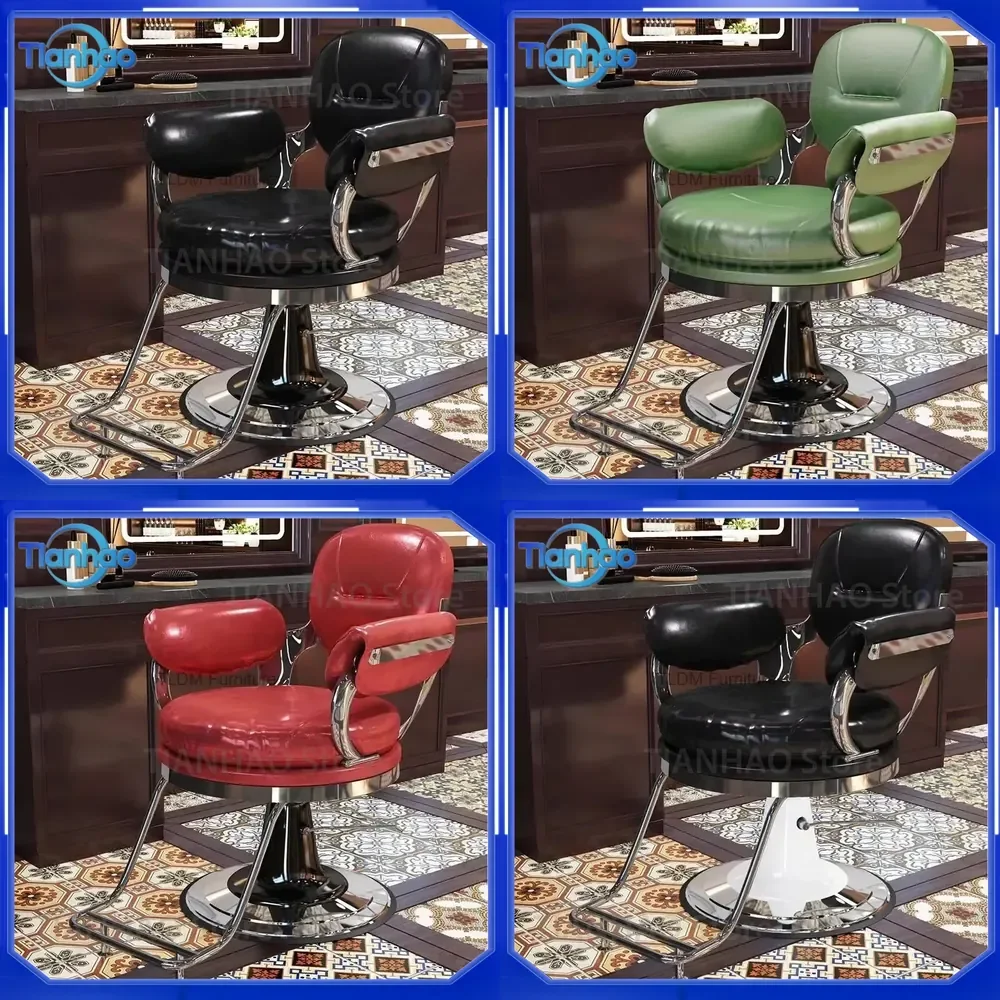 Commercial Swivel Barber Chair for Hairdressing Salon Supplies Shampoo Tray Hair Swivel Chair Commercial Furniture for Salon