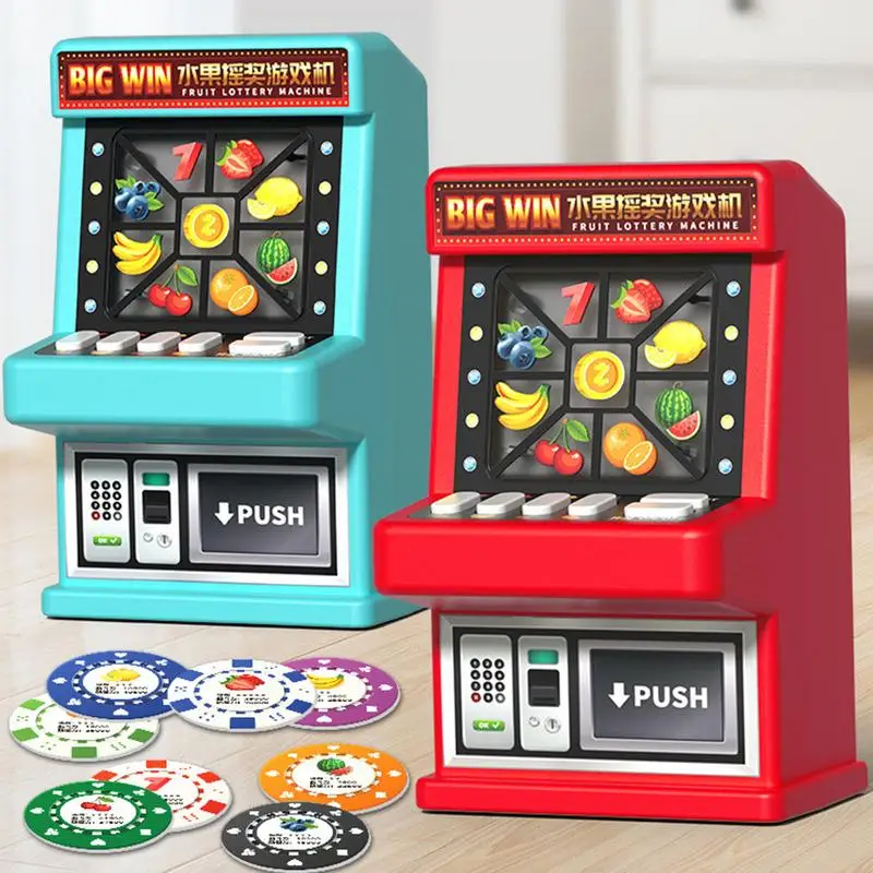 

Luck Play Machine Bank Fruit Slot Mini Machine Toy Portable Children Fruit Luck Play Game Birthday Christmas Gifts For Kids