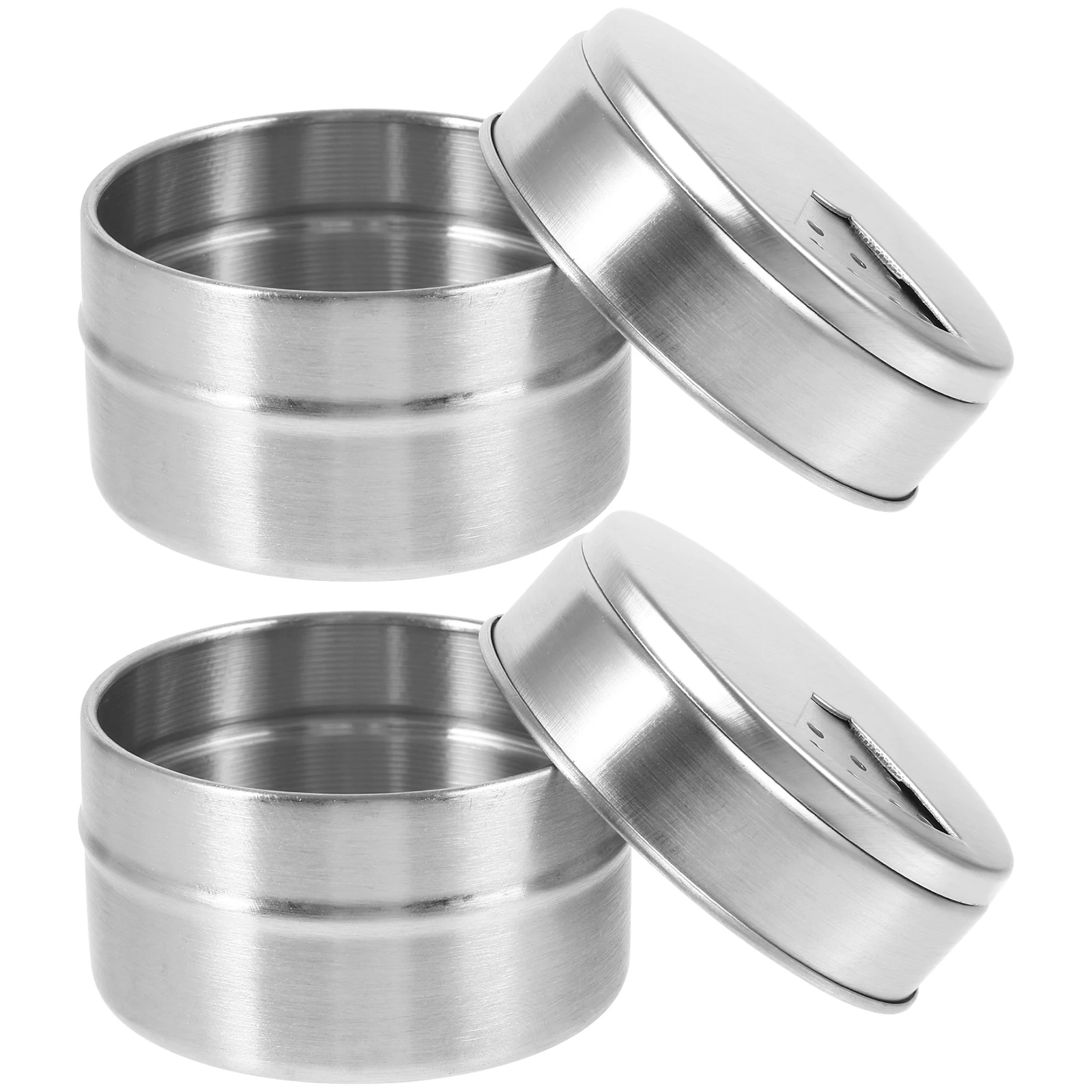 

2 pcs Stainless Steel Spice Jars 80Ml Portable Kitchen Bottles For Seasoning Storage Spice Holder Camping Bbq Use Condiment Jar