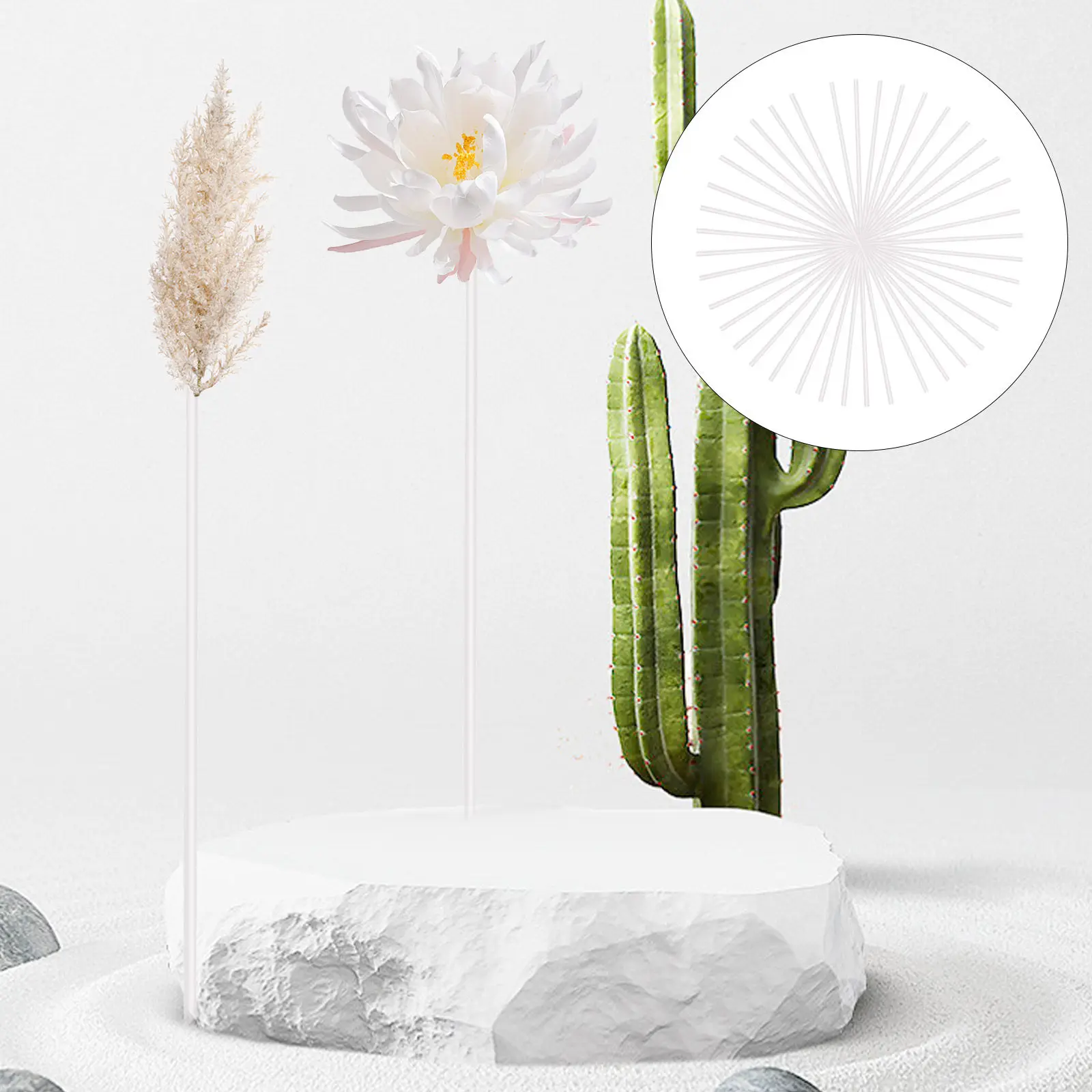 

40Pcs Floral Wire Flower Poles Sturdy Bendable Crafting Wire for DIY Flower Stems Artificial Floral Arrangement Supplies