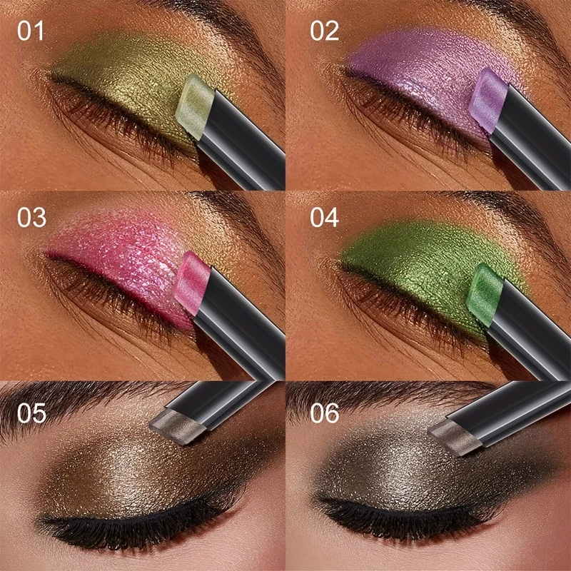 Kleurrijke, langdurige oogschaduwstick met metalen basis en roze vlekken. Essentieel voor een verbluffende ooglook.