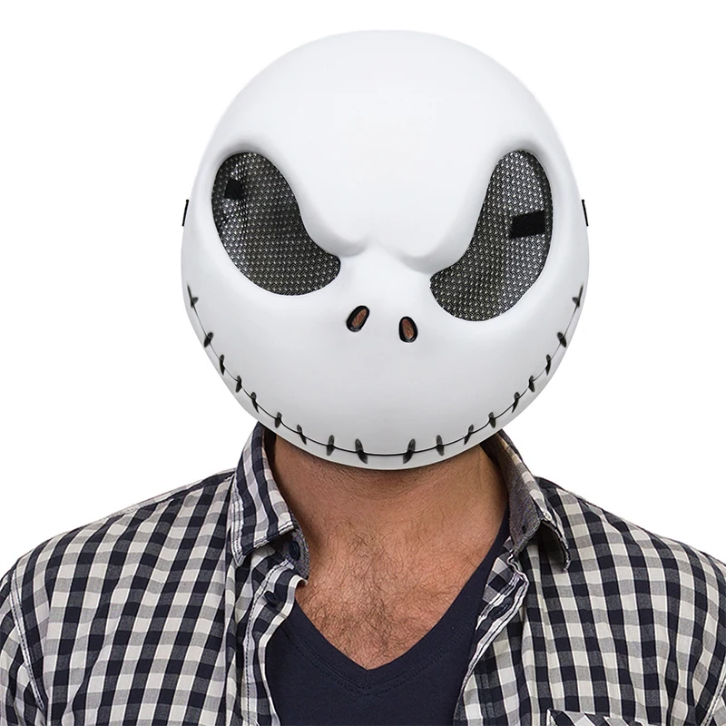 2025 Máscara de personaje de dibujos animados de Navidad Jack Skellington Caliente El pesadilla antes Sombrero de látex Máscara de utilería para fiesta de Navidad Nuevo