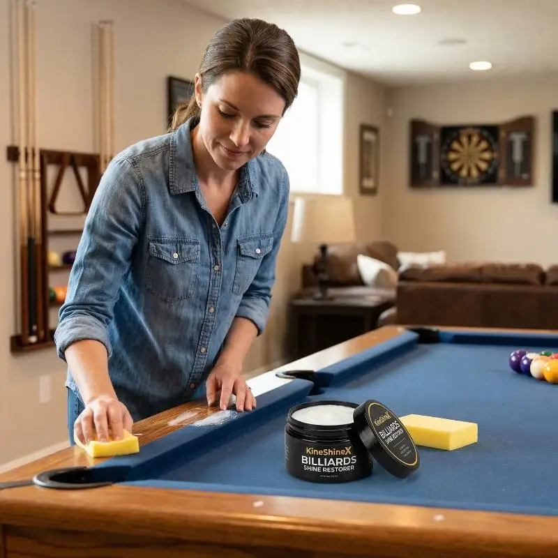 

Easy to Use Billiard Ball Cleaner Wax Kit 50g Sponge Restores Polishes and Maintains Pool Table Balls