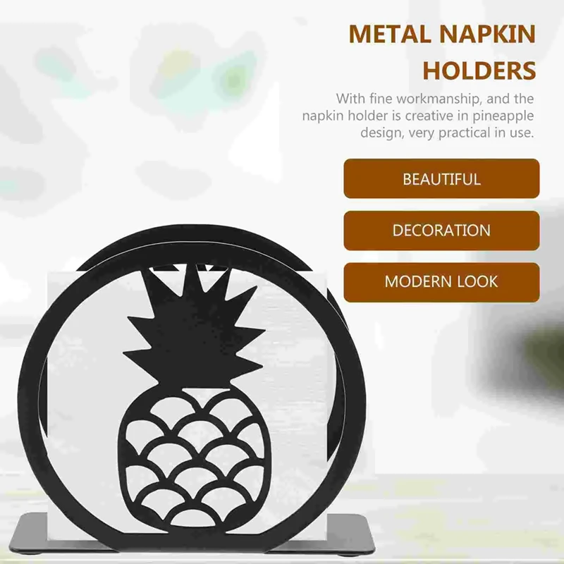 Papertowel Dispenser Desktop Tissue Rack Metal Pineapples Napkin Stand Paper Napkin Holder Durable Easy To Use