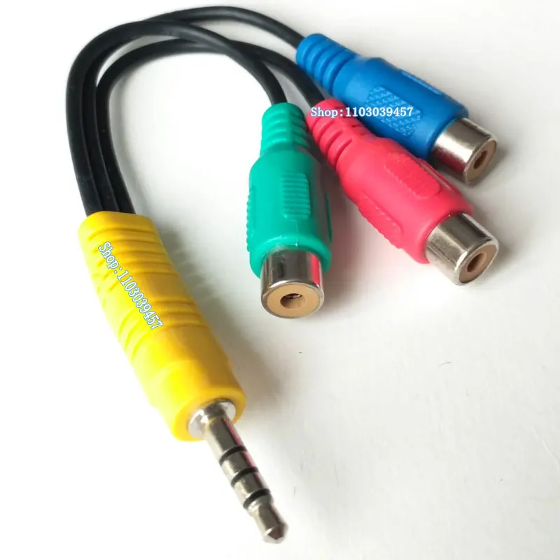 TRRS 3,5 Мужской 3 RCA Женский аудио-видео кабель Линия 3,5 мм TRRS мужской Три 3RCA Женский Видео Аудио шнур провод 3,5 RCA адаптер кабель