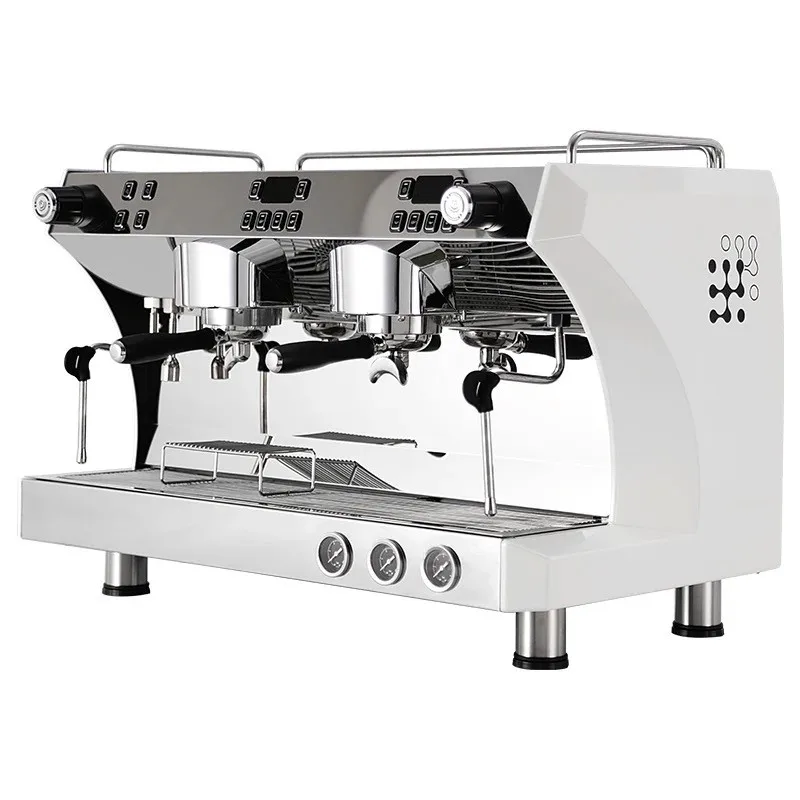 Professional Automatic Commercial Italian Coffee Maker With 2 Group Dual Boiler Espresso Coffee Machine Black 11L
