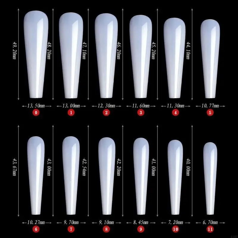 

R3MF 504pcs XXL Long Coffin Press On Full Cover False Tips