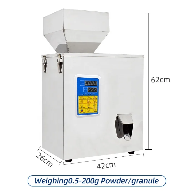 1-200g Small fully Automatic Weighing Filling Machine for Powder Granule particle low price