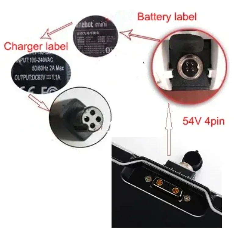 54.8V 4400mAh-6000mAh for Xiaomi for Ninebot Mini 3pin/4pin for Electric Scooter Balance Car Rechargeable Battery