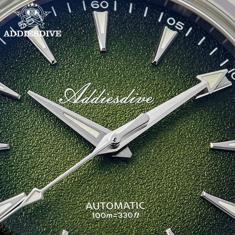 

ADDIESDIVE New AD2094 NH35 Automatic Watch Stainless Domed Luxury Dress Watch Gradient Luminous Waterproof 39mm Mechanical Watch